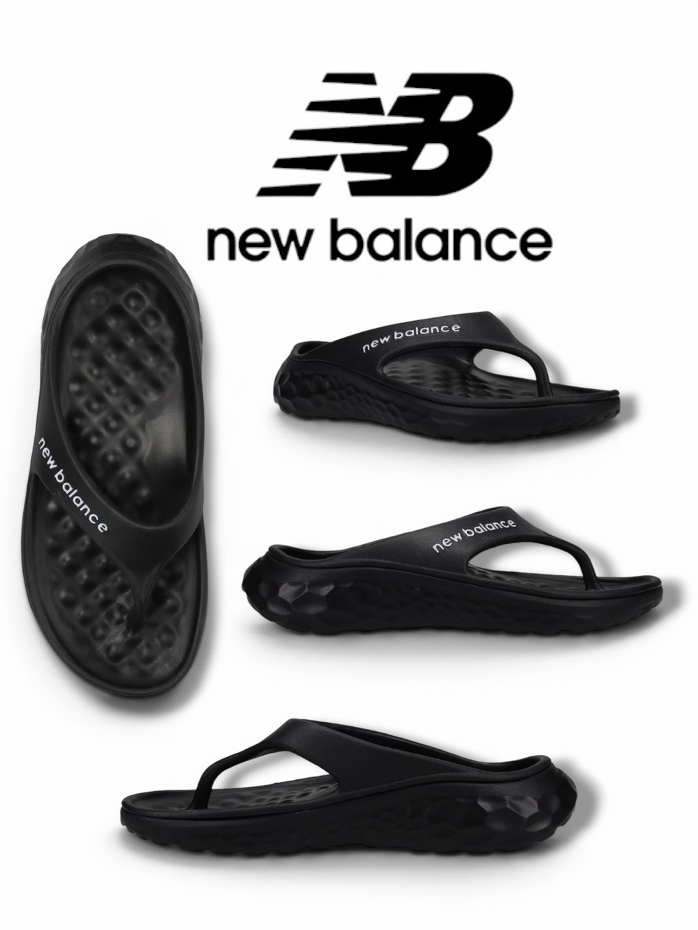 New Balance Womenβs Flip Flop Black Thong Sandals in the Size 9 B
